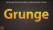 3D Grunge Text Effect - Adobe Illustrator Tutorials