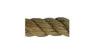 Decorative Rope Safety Queue Stanchion Barrier Rope (96" Braided Hemp Gold)