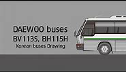 DAEWOO buses BV113S, BH115H Drawing