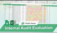 Internal Audit Evaluation Excel Template Step-by-Step Video Tutorial by Simple Sheets