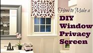 How to Make a Pretty DIY Window Privacy Screen - DIY Tutorial: Thrift Diving
