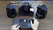 FoMaKo New PTZ Camera &KC608 Pro Controller bundle settings for HDMI, NDI, 4K PTZ Live Stream Camera