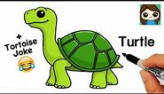 How to Draw a Turtle 🐢 Tortoise Emoji Easy