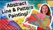 Abstract Line & Pattern Painting for Kids!