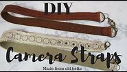 DIY CAMERA STRAPS! Made from old belts!