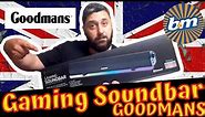 Goodmans Gaming Soundbar with Colour Changing LED Lighting REVIEW & UNBOXING from B&M