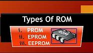 4.5 Types of ROM: PROM, EPROM and EEPROM