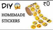 DIY Homemade Stickers | How To Make Emoji Stickers