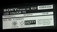sony klv-40bx400 6 kali led red blink.