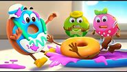 Donut Learns Dancing | Dance for Kids | Learn Colors for Kids | Yummy Food | Kids Cartoon | BabyBus
