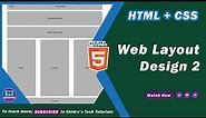 How to create Website Page Layout in HTML CSS | using Float - Web Layout Design Tutorial 02