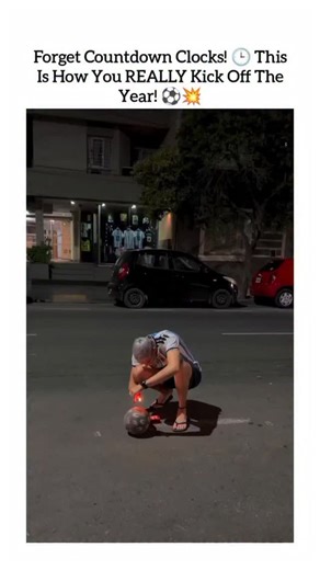 UNIVERSAL REEL HUB on Instagram: "This viral 16 seconds reel captures a high-energy street performance where an individual wearing an Argentina football jersey sets a firework on top of a soccer ball and launches it into the night sky with a powerful kick. The video transitions seamlessly from the urban street setting to a breathtaking display of multi-colored fireworks exploding against the dark horizon, symbolizing a celebratory and explosive start to the New Year. The combination of freestyle