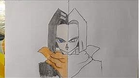 How to draw android 17 Dragon Ball Z