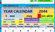 2044 calendar and eclipse 2044 Kyāleṇḍar attu grahaṇa 2044 ka kailendar aur grahan Kalendar'