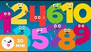 OS NÚMEROS de 1 a 10 - Músicas dos números - Vídeo educativo para aprender a contar