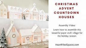Christmas Advent Calendar House Countdown Paper Craft Assembly Video