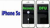 How to enter RECOVERY mode and DFU mode iPhone 5s