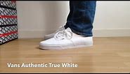 Vans Authentic True White on feet