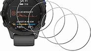 [4 Pack] Screen Protector for Garmin fenix 6 Pro / 6/6 Sapphire/6 Pro Solar Watch + Silicone Anti-dust Plugs Tempered Glass Anti-Scratch Bubble-Free