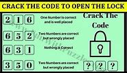 Crack the Code and Open the Lock | Crack the Code #Puzzles