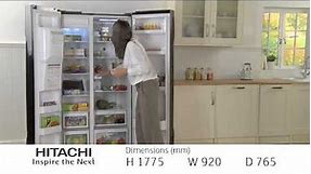 Hitachi Side by Side Refrigerator R-S700GPRU2BLK