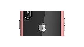 Ghostek Atomic Slim iPhone Xs Clear Case with Space Metal Bumper Super Heavy Duty Protection Shockproof Military Grade Aluminum Wireless Charging Compatible for 2018 iPhone Xs (5.8 Inch) - (Pink)