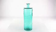 Deco 79 Glass Vase, Turquoise Finish, 10 by 30-Inch