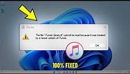 Fix The file " iTunes Library.itl " cannot be read in Windows 11 /10/8/7 - itunes library Error ♫✅