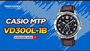 Casio Quartz Watch MTP-VD300L-1B in Brown Leather Strap & Black Multi-Hand Dial Review