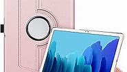 Fintie Rotating Case for Samsung Galaxy Tab A7 10.4 Inch 2022/2020 Model (SM-T500/T503/T505/T507/T509), Premium PU Leather 360 Degree Swivel Stand Cover with Auto Sleep/Wake, Rose Gold