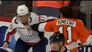 Oshie and Konecny go toe-to-toe in a long tilt