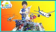 Fast Lane Multi Level Airport Playset with Disney Cars Toys