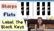 How to label the BLACK keys? SHARP or FLAT? (Beginner Piano Lessons #2)