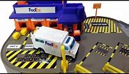 Hot Wheels FedEx World Service Center Playset - Unboxing and Demonstration