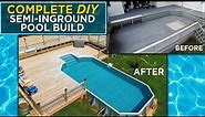 How To Build A DIY Semi-Inground Pool Kit From Pool Warehouse | Complete Installation Guide!