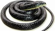 Realistic Fake Rubber Snake Toys Black That Look Real Prank Stuff Cobra 49 Inch Long