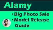 How to upload model release in Alamy