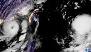 Typhoon Saola and Storm Haikui head towards China seen from satellite