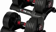 Core Fitness® Adjustable Dumbbell Weight Set by Affordable Dumbbells - Space Saver - Dumbbells for Your Home