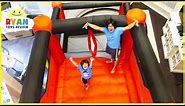 Giant Inflatable indoor bounce House with Slides in our living room!!!