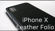 Official iPhone X Leather Folio Case