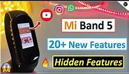 Mi Band 5 || 20+ New & Hidden Features || YouTube, Instagram, WhatsApp || Must watch Before Buying!!