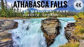 Athabasca Falls - Jasper National Park - Alberta, CANADA | 4K | Waterfalls of Alberta