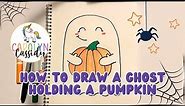 How to Draw a Ghost with a Pumpkin