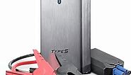 Type S 1000A12V 6.0L 1000A Jump Starter Power Bank with Dual USB Charging and 8,000 mAh Power Bank - Gray