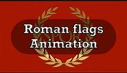 Roman Flags Animations