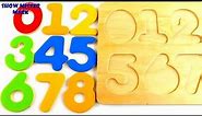Learn to count to 9 | Baby Wooden Puzzle | Learn numbers and counting for kids