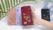 Black gold butterfly iphone XR case