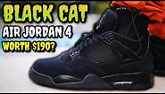 Air Jordan 4 BLACK CAT REVIEW & ON FEET! WORTH $190? NO HYPE!?