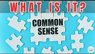 What Is Common Sense… Really?